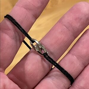 Ippolita Black Cord Silver & Diamond Bracelet